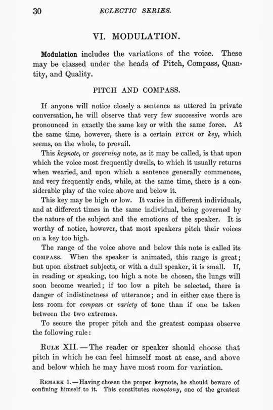 Sample page 1 from the restored McGuffey's Fifth Eclectic Reader