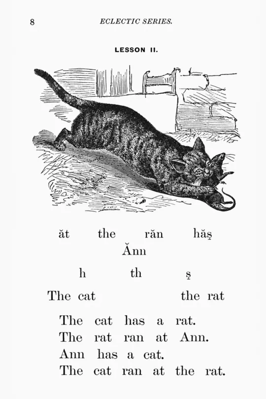 Sample page 1 from the restored McGuffey's Eclectic Primer