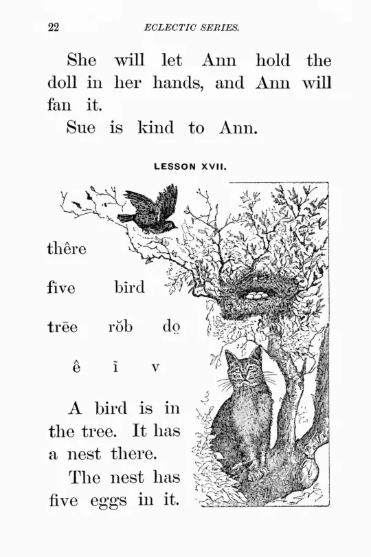 Sample page 3 from the restored McGuffey's Eclectic Primer