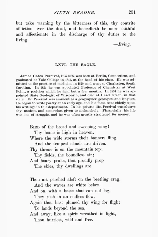 Sample page 3 from the restored McGuffey's Sixth Eclectic Reader