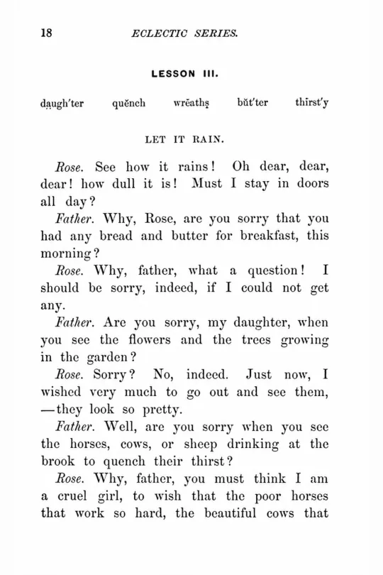 Sample page 1 from the restored McGuffey's Third Eclectic Reader
